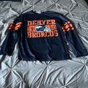 size large NFL bronco long sleeve shirt.